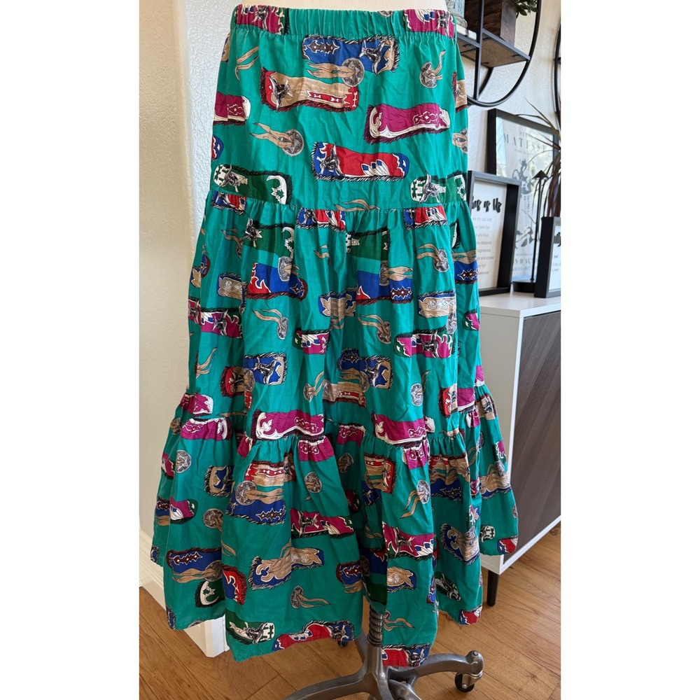 Vintage Kayo of California Tiered Western Chaps Skirt Women's S Rodeo Country‎
